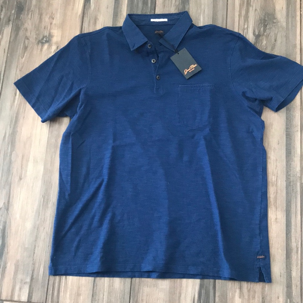 NWT Good Man Brand Polo Large Navy Blue